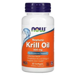 NOW Neptune Krill Oil 500 mg 60 капс Масло криля (Krill oil)