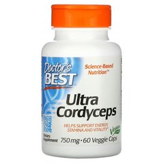 Doctor's Best Ultra Cordyceps 750 mg 60 растительных капсул Грибы