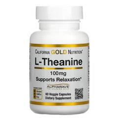 California Gold Nutrition L-Theanine 100 mg 60 капс Теанин