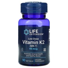 Life Extension Low Dose Vitamin K2 (MK-7) 45 mcg 90 капс. Витамин K
