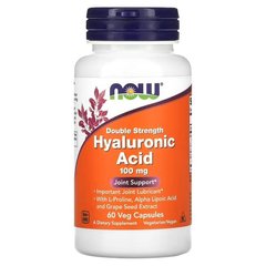 NOW Hyaluronic Acid 100 mg 60 капс. Гиалуроновая кислота