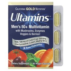 California Gold Nutrition Ultamins Men's 50+ Multivitamin 60 капсул Вітамінно-мінеральні комплекси