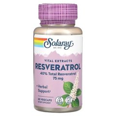 Solaray Resveratrol 75 mg 60 растительных капсул Ресвератрол