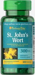 Puritan's Pride St. John's Wort Standardized Extract 300 mg 100 капс Зверобой