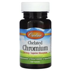 Carlson Chelated Chromium 200 mcg 100 табл. Хром