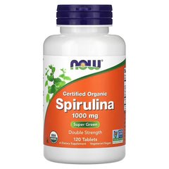NOW Spirulina 1,000 mg 120 таблеток Спирулина