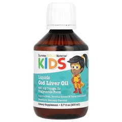 California Gold Nutrition Norwegian Kids Cod Liver Oil 200 ml Омега-3