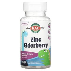 KAL Dinosaurs Zinc Elderberry 90 микро-таблеток Цинк