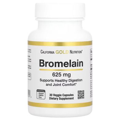 California Gold Nutrition Bromelain 620 mg 30 капсул Бромелайн