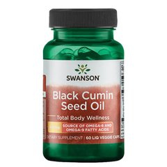 Swanson Black Cumin Seed Oil 500 mg 60 капсул Черный тмин