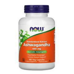 NOW Ashwagandha 450 mg 180 капс Ашваганда