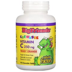Natural Factors Chewable Vitamin C 250 mg 90 Chewable Tablets Витамин С для детей