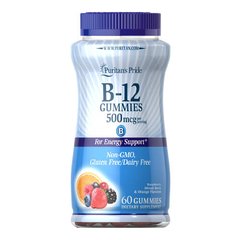 Puritan's Pride Vitamin B12 Gummies 500 mcg 60 жевательных конфет Витамин B-12