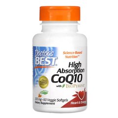Doctor Best High Absorption CoQ10 200 мг 60 капсул Коэнзим Q-10