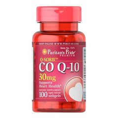 Puritan's Pride Q-SORB Co Q-10 30 mg 100 капсул Коэнзим Q-10
