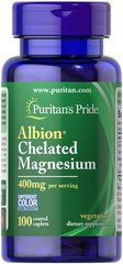 Puritan's Pride Albion Chelated Magnesium 400 mg 100 табл. Магний