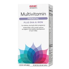 GNC Women's Multivitamin Prenatal Formula 90 жидких капсул Витамины для беременных