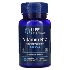 Life Extension Vitamin B12 Methylcobalamin 500 mcg 100 леденцов Витамин B-12