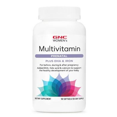 GNC Women's Multivitamin Prenatal Formula 90 жидких капсул Витамины для беременных