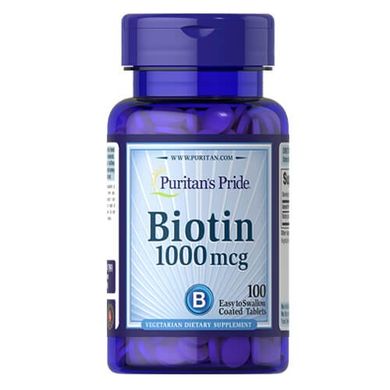Puritan's Pride Biotin 1000 mcg 100 таб Биотин (B-7)