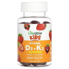 Lifeable Kids Витамин D3 + K2 60 жевательных конфет Витамин D3 + K-2