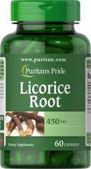Puritan's Pride  Licorice Root 450 mg 60 капс. Солодка корень (Licorice)