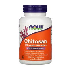 NOW Chitosan Plus Chromium 500 мг 120 капсул Хитозан