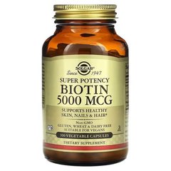 Solgar Biotin 5000 мкг 100 капс Биотин (B-7)