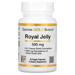 California Gold Nutrition Royal Jelly 500 mg 30 растительных капсул Другие экстракты