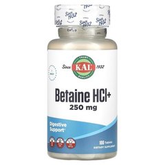 KAL Betaine HCl+ 250 mg 100 табл. Бетаин