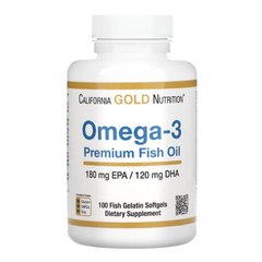 California Gold Nutrition Omega-3 100 капсул Омега-3