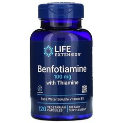Life Extension Benfotiamine with Thiamine 100 mg 120 капс. Тиамин (В-1)