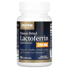 Jarrow Formulas Lactoferrin Freeze Dried 250 mg 30 капсул Молозиво (Colostrum)