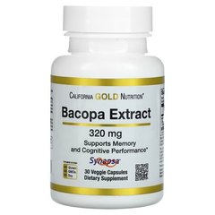 California Gold Nutrition Bacopa Extract 320 mg 30 капсул Інші екстракти