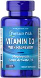 275 грн Магній Puritan's Pride Vitamin D3 With Magnesium 60 таблеток