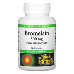 Natural Factors, Bromelain, 500 мг, 90 капс Бромелайн