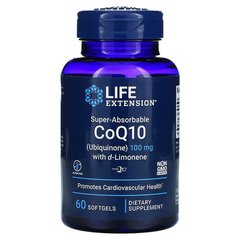 Life Extension CoQ10 (Ubiquinone) with d-Limonene 100 mg 60 капсул Убіхінол