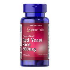 Puritan's Pride Red Yeast Rice 600 мг 60 капсул Рис крассный