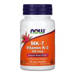 NOW MK-7 K2 100 мкг 60 капсул Витамин K