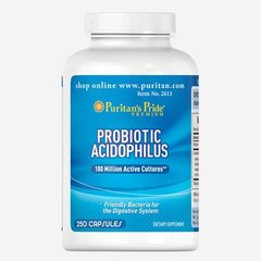 Puritan's Pride Probiotic Acidophilus 250 таб Пробиотики и пребиотики