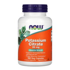 NOW FOODS Potassium Citrate 99 мг 180 капсул Калій