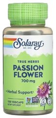 Solaray True Herbs Passion Flower 700 mg 100 растительных капсул Пассифлора