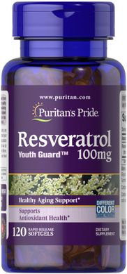 Puritan's Pride Resveratrol 100 mg 120 капсул Ресвератрол