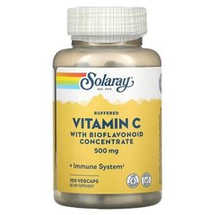 Solaray Buffered Vitamin C with Bioflavonoid Concentrate 500 mg 100 капсул Вітамін С
