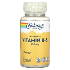 Solaray Vitamin B-6 100 mg 60 капсул Вітамін B-6