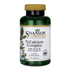 Swanson TriCalcium with Vitamins D & K 100 капсул