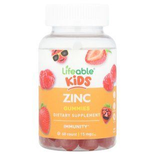 Lifeable Kids Zinc 15 mg 60 жевательных конфет Цинк