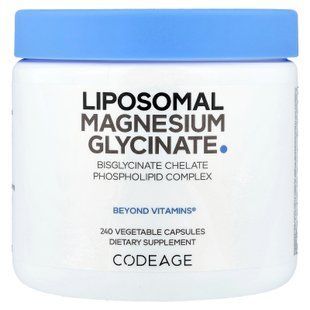 Codeage Liposomal Magnesium Glycinate 240 рослинних капсул Магній