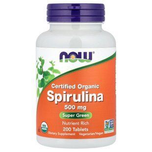 NOW Spirulina 500 mg 200 tab Спирулина