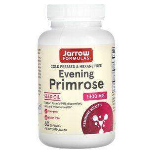 Jarrow Formulas Evening Primrose 1,300 mg 60 рідких капсул Примула вечірня